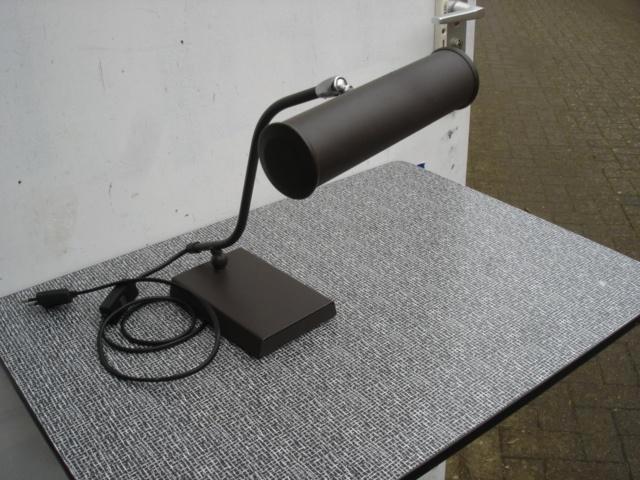 Anvia Almelo piano lamp, 1970’s [donker bruin], Huis en Inrichting, Lampen | Tafellampen, Gebruikt, Minder dan 50 cm, Metaal, Ophalen of Verzenden