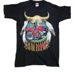 vintage indian motorcycle cow skull black t shirt trinity pr, Ophalen, Maat 52/54 (L), Info@taurusvintage.nl, Trinity