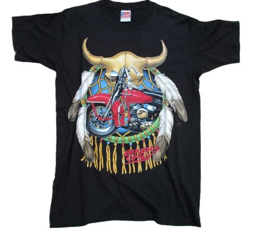vintage indian motorcycle cow skull black t shirt trinity pr, Kleding | Heren, T-shirts, Nieuw, Maat 52/54 (L), Zwart, Ophalen