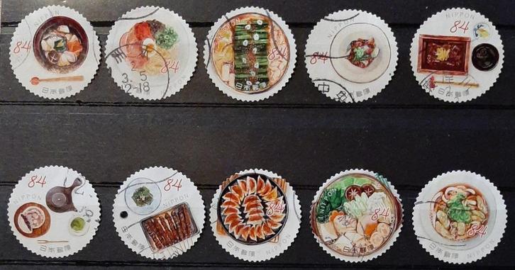 Japan 2020 Japanse lekkernijen, Postzegels en Munten, Postzegels | Azië, Gestempeld, Oost-Azië, Verzenden