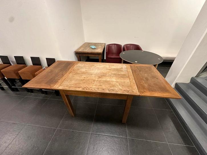 Uitschuifbare Houten Tafel - 89x115/210 cm, Huis en Inrichting, Tafels | Eettafels, Gebruikt, 50 tot 100 cm, 100 tot 150 cm, Vier personen