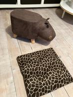 nijlpaard krukje kinderkamer dierenthema met giraffe kussen, Ophalen of Verzenden, Zo goed als nieuw, Overige typen