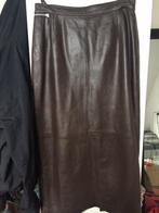 Bruin leren rok, Kleding | Dames, Gerry waber, Maat 42/44 (L), Ophalen of Verzenden, Onder de knie