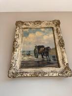 Schilderij visser met paard en wagen, Antiek en Kunst, Kunst | Schilderijen | Klassiek, Ophalen