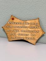Vintage hout houten Tekstbord spreuk wandbord moeder mama, Huis en Inrichting, Woonaccessoires | Tekstborden en Spreuken, Ophalen of Verzenden