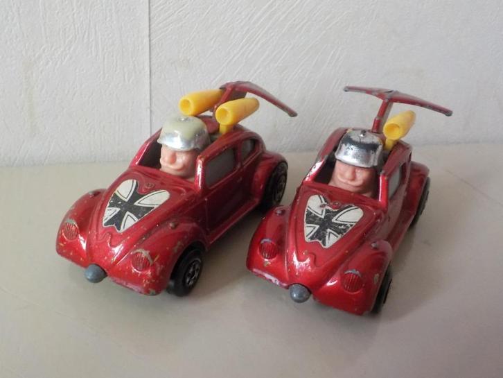 2x VW Volkswagen Flying Bug van Matchbox Superfast, Hobby en Vrije tijd, Modelauto's | 1:50, Gebruikt, Auto, Matchbox, Ophalen of Verzenden