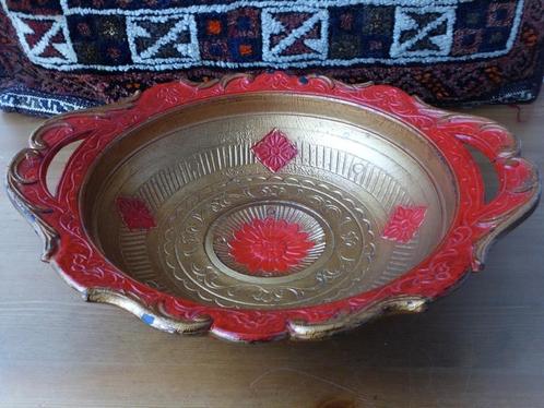 Mooie oude vintage brocante schaal uit Italië 30 cm., Antiek en Kunst, Antiek | Woonaccessoires, Ophalen of Verzenden