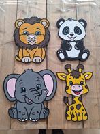Baby dieren wandborden set: Leeuw, giraf, panda, olifant €15, Ophalen, Nieuw, Wanddecoratie