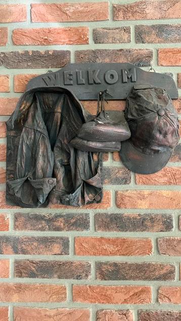 Decoratief welkom bordje bronskleurig beschikbaar voor biedingen