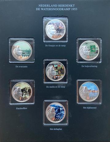 Nederland watersnood ramp 1953 7 penningen beschikbaar voor biedingen