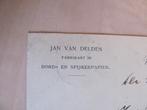 Vaassen 1903 Van Delden fabrikant in bord & spijkerpapier, Ophalen of Verzenden, Gebruikt, Reclamebord