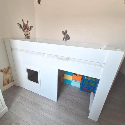 Noah halfhoogslaper vipack wit, Kinderen en Baby's, Kinderkamer | Stapelbedden en Hoogslapers, Zo goed als nieuw, Halfhoogslaper