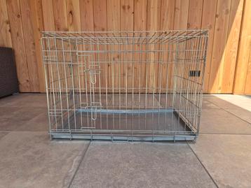 Hondenbench zilverkleurig 92x57x64 beschikbaar voor biedingen