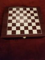 Houten schaakspel met kelnersset/ wijnkist, Een of twee spelers, Ophalen of Verzenden, Zo goed als nieuw