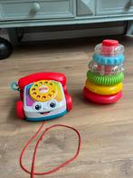 Fisher price speelgoed telefoon en stapelringen, Kinderen en Baby's, Speelgoed | Fisher-Price, Gebruikt, Ophalen of Verzenden