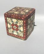 Blik thee theeblik motief rood wit retro vintage, Verzenden, Gebruikt, Thee, Overige merken