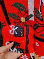 Super leuke vintage rode kersttrui, Ophalen of Verzenden, Zo goed als nieuw, Maat 42/44 (L), Rood