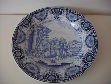 Francis Masse Freres keramiek schaal jr.1900-1904. Delft. beschikbaar voor biedingen