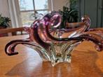 Vintage paars lichtblauwe Murano schaal / vaas, Antiek en Kunst, Antiek | Glas en Kristal, Ophalen of Verzenden