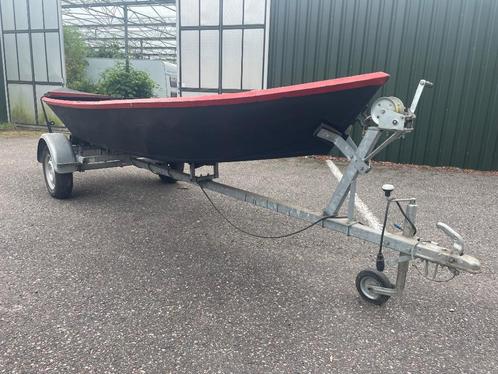 Mooie koolvlet polderschuit langedijker 5 meter praam, Watersport en Boten, Sloepen, Gebruikt, Tot 10 pk, 3 tot 6 meter, Binnenboordmotor
