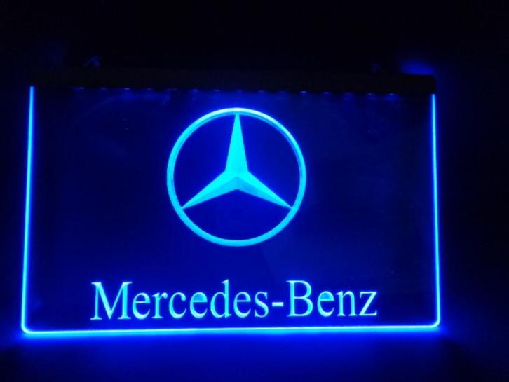 Mercedes auto AMG reclame neon bord reclamebord lamp LED, Verzamelen, Merken en Reclamevoorwerpen, Nieuw, Reclamebord, Ophalen of Verzenden
