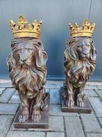 SET STAANDE LEEUWEN , KROON , GOUD , NIEUW , DIER, Huis en Inrichting, Ophalen, Nieuw