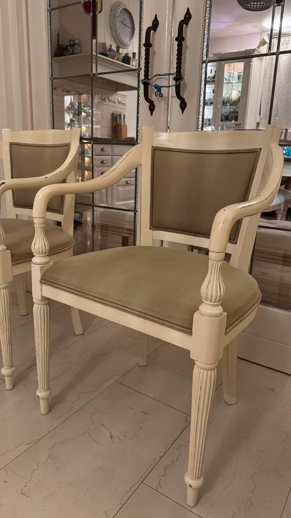 4 Rofra Home Eetstoelen - Zo Goed Als Nieuw!, Huis en Inrichting, Stoelen, Zo goed als nieuw, Vier, Hout, Wit, Ophalen