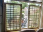 Prachtige set grote glas in lood ramen, Doe-het-zelf en Verbouw, Glas en Ramen, Ophalen, Gebruikt, Minder dan 80 cm, Glas in lood