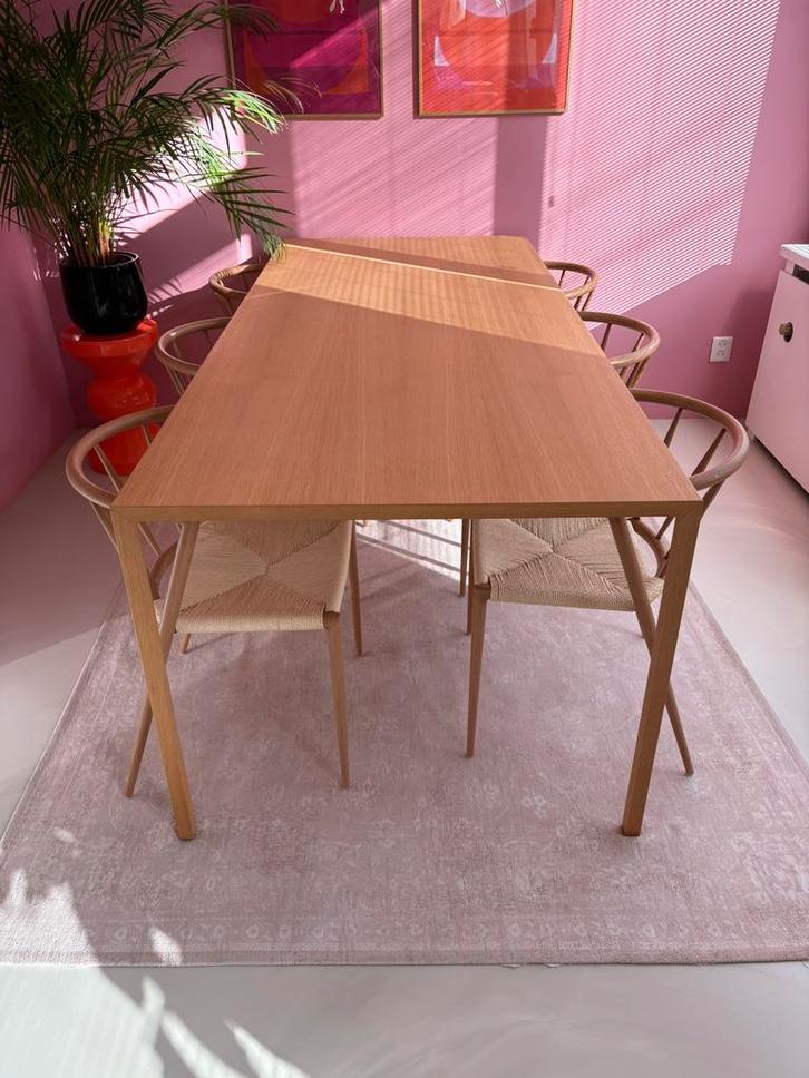 Eettafel Arco slim 210x90 eiken naturel mat van Bert-Jan Pot, Huis en Inrichting, Tafels | Eettafels, Zo goed als nieuw, 50 tot 100 cm