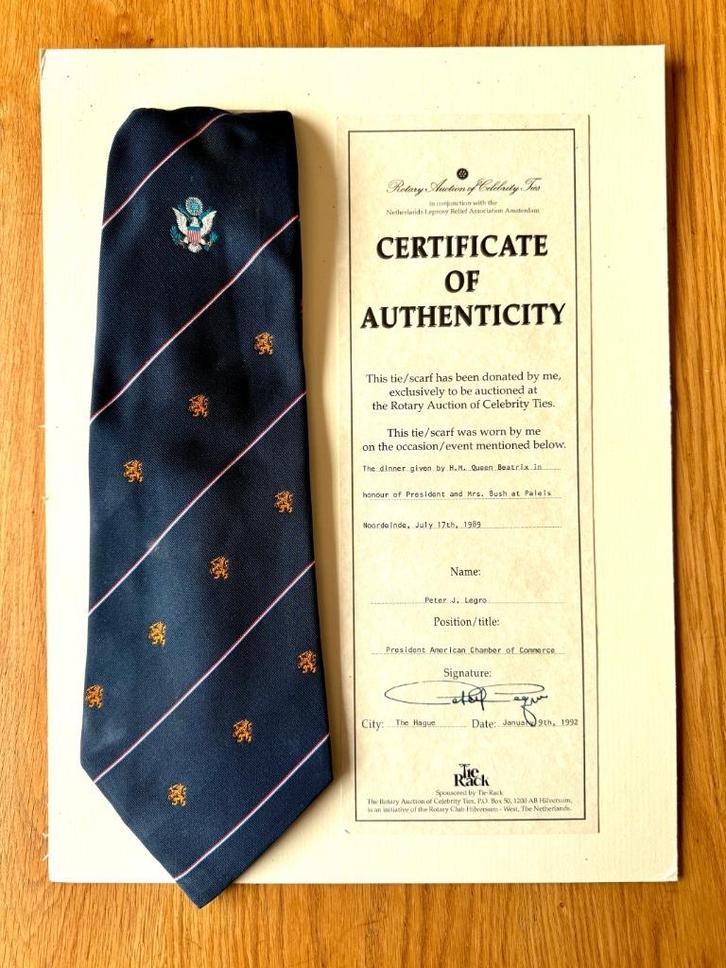 Club-Tie, Stropdas Beatrix, USA, Antiek en Kunst, Curiosa en Brocante, Ophalen of Verzenden