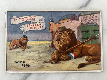 Na wo1: ak anno 1919 Plantijn in naam  Oranje zeeland belgie beschikbaar voor biedingen