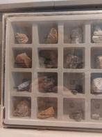 Mineralenverzameling in box – 20 stuks – gelabeld – educatie, Ophalen of Verzenden, Mineraal