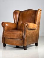 Wingback fauteuil schapenleer klassiek