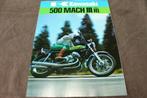 Kawasaki 500 Mach III model H1 verkoop folder brochure, Motoren, Ophalen of Verzenden, Kawasaki