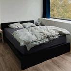 Ikea bed 160x200, Huis en Inrichting, Slaapkamer | Bedden, Ophalen, Gebruikt, Zwart, Tweepersoons