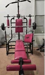 Kettler Sport Fitness Apparaat met 130kg plates, Sport en Fitness, Krachtstation, Metaal, Rug, Zo goed als nieuw