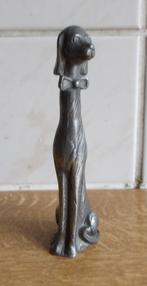 Hond tin teckel beeld staand, Verzamelen, Ophalen of Verzenden, Gebruikt, Dier
