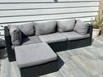 Lounge Set met Hocker - Wicker, Tuin en Terras, Tuinsets en Loungesets, Ophalen, Gebruikt, 3 zitplaatsen, Loungeset