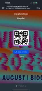 lowlands festival kaartje, Tickets en Kaartjes, Evenementen en Festivals, Eén persoon