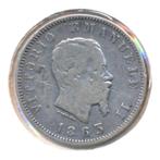Italië 1 Lira 1863-M (Fraai+), Ophalen of Verzenden, Italië, Losse munt, Zilver