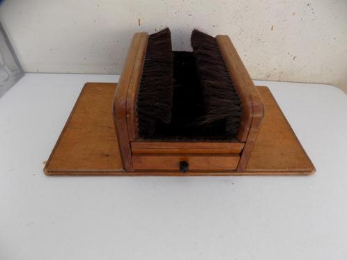 Voetveger Jaren 60 vintage brocante hout borstels stoflade, Huis en Inrichting, Woonaccessoires | Overige, Gebruikt, Ophalen of Verzenden