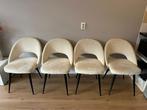 4 mooie degelijke stoelen & ronde eettafel te koop., Huis en Inrichting, Stoelen, Ophalen, Zo goed als nieuw, Stof, Vier