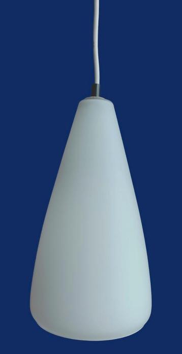 vintage, jaren 50/60 hanglamp / hallamp, wit, mat opaalglas beschikbaar voor biedingen