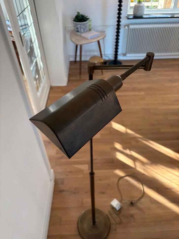 Vintage messing vloerlamp retro, Huis en Inrichting, Lampen | Vloerlampen, Gebruikt, 150 tot 200 cm, Ophalen