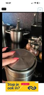 Zilveren Metalen Prullenbakje, Ophalen, Zo goed als nieuw