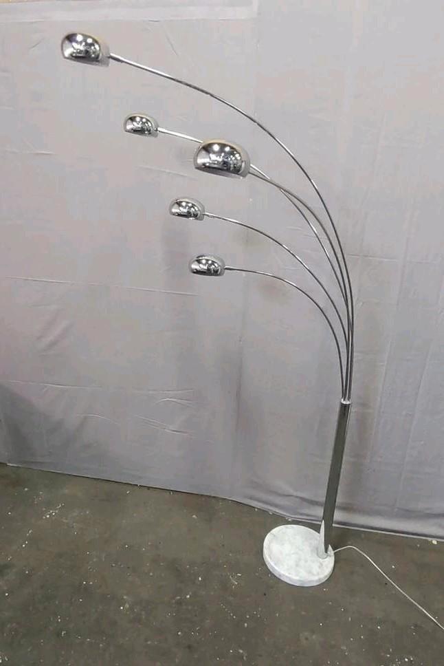 Retro vloerlamp met vijf boogarmen, Huis en Inrichting, Lampen | Vloerlampen, Gebruikt, 200 cm of meer, Ophalen