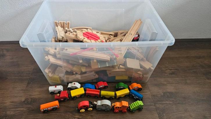 Houten Treinbaan - Veel Baandelen & Treintjes!, Kinderen en Baby's, Speelgoed | Overig, Gebruikt, Jongen of Meisje, Ophalen