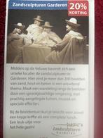 Zandsculpturen Garderen Voordeelbon, Tickets en Kaartjes, Drie personen of meer, Kortingsbon, Overige typen