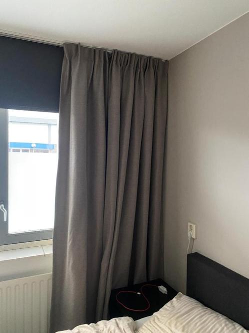Verduisterende slaapkamer gordijnen (bruin), Huis en Inrichting, Stoffering | Gordijnen en Lamellen, Zo goed als nieuw, 200 cm of meer