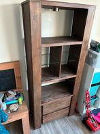 Wandkast acacia hout lavagrijs 170x70x35, Huis en Inrichting, Kasten | Boekenkasten, Ophalen, Gebruikt, 50 tot 100 cm, Met lade(s)